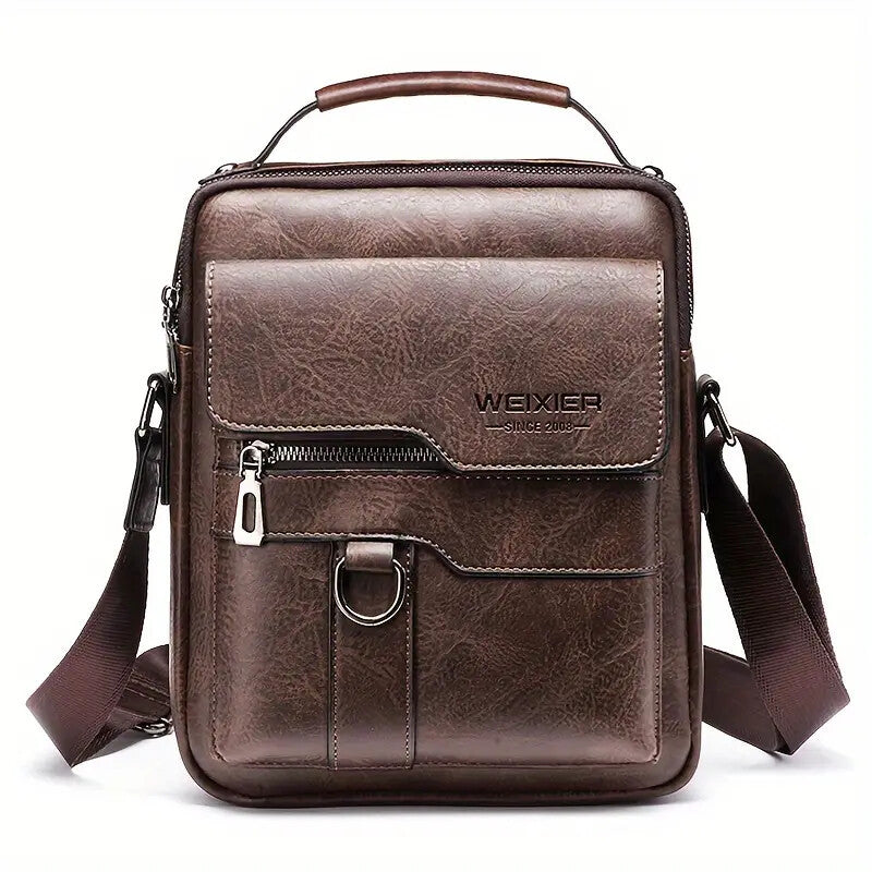 Unisex leather side shoulder bag — stylish, durable, and perfect for everyday use.”