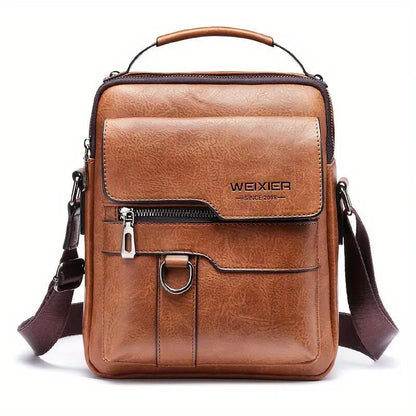 Unisex leather side shoulder bag — stylish, durable, and perfect for everyday use.”