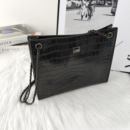 Croc Leather Light Luxury Shoulder Bag