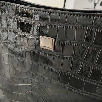 Croc Leather Light Luxury Shoulder Bag