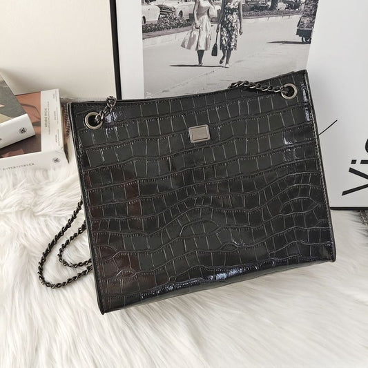 Croc Leather Light Luxury Shoulder Bag
