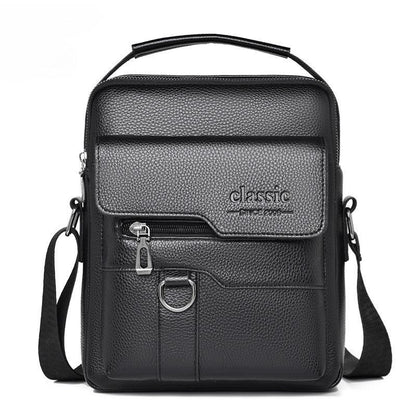 Unisex leather side shoulder bag — stylish, durable, and perfect for everyday use.”