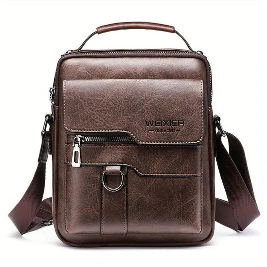 Unisex leather side shoulder bag — stylish, durable, and perfect for everyday use.”