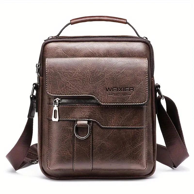 Unisex leather side shoulder bag — stylish, durable, and perfect for everyday use.”