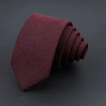 Thickened Sanded Fabric Hand Hit Men's Business Solid Color Tie