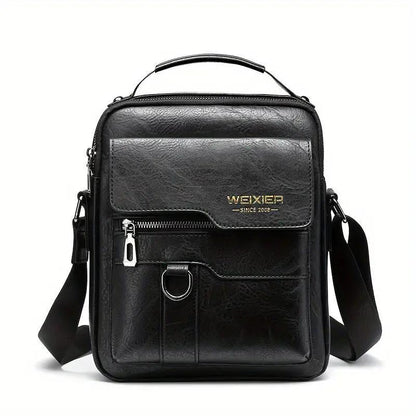 Unisex leather side shoulder bag — stylish, durable, and perfect for everyday use.”