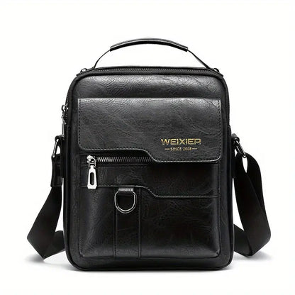 Unisex leather side shoulder bag — stylish, durable, and perfect for everyday use.”