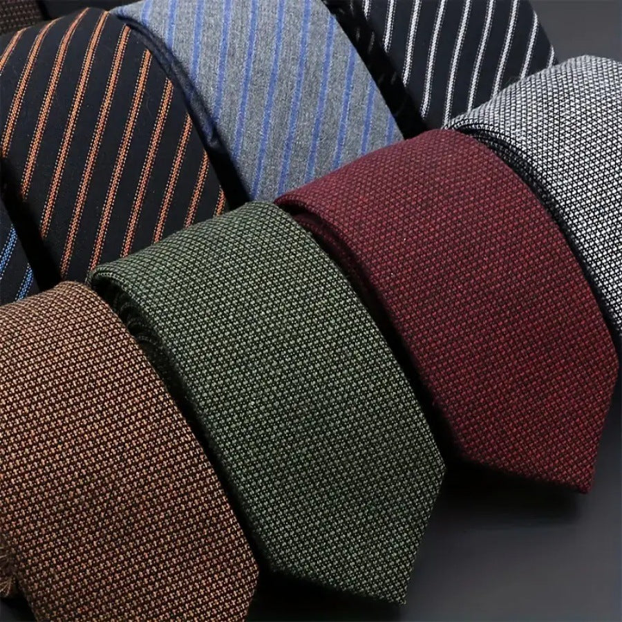 Thickened Sanded Fabric Hand Hit Men's Business Solid Color Tie
