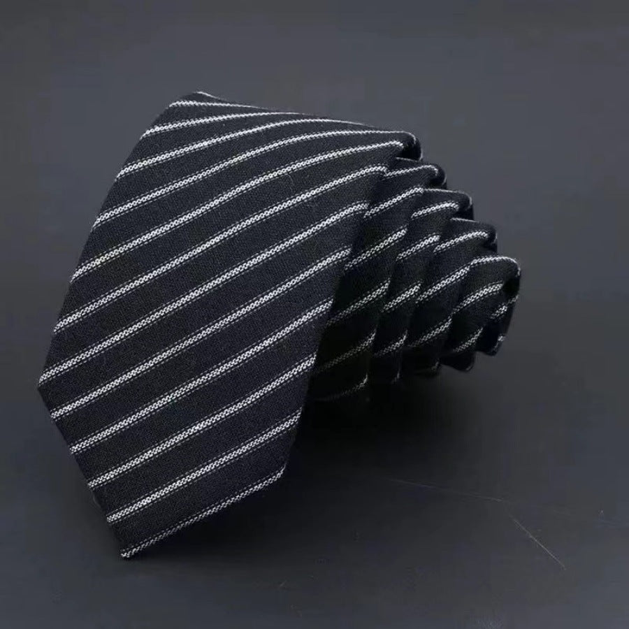 Thickened Sanded Fabric Hand Hit Men's Business Solid Color Tie