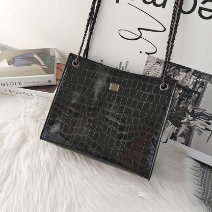 Croc Leather Light Luxury Shoulder Bag