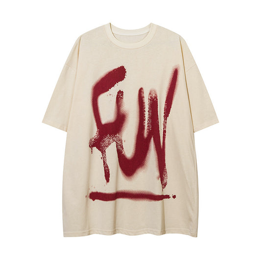Graffiti Letter half Sleeve t-shirt