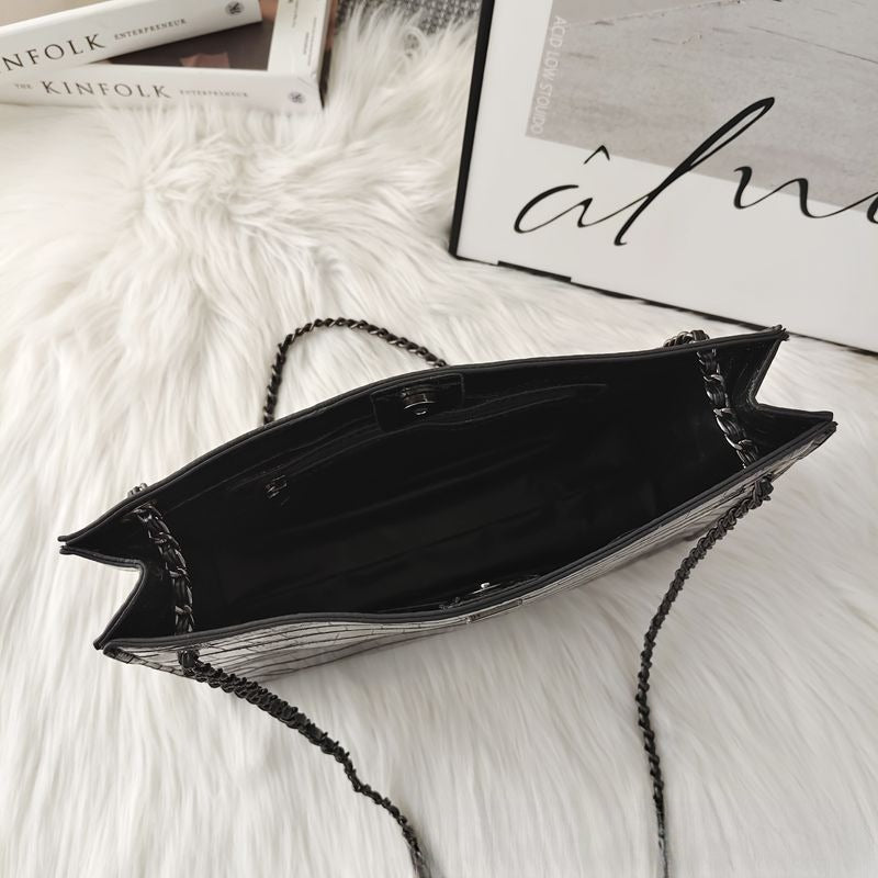 Croc Leather Light Luxury Shoulder Bag